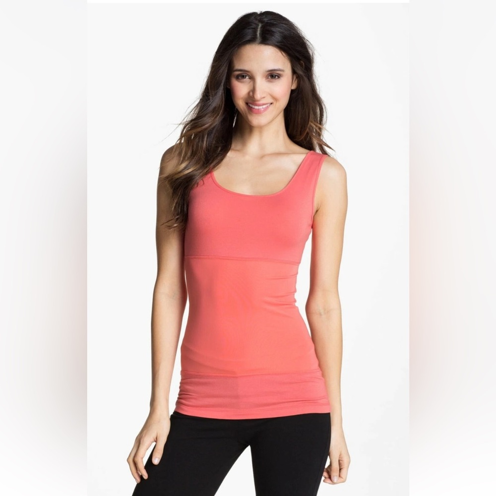 Yummie NWT Pink 3 Panel Boyfriend Tank Top Size S